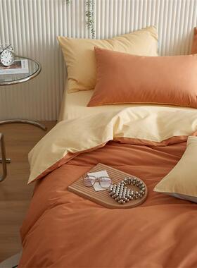 高端1保0s0全棉磨LY220903毛件套纯色长绒棉贡缎秋冬季暖床四笠款