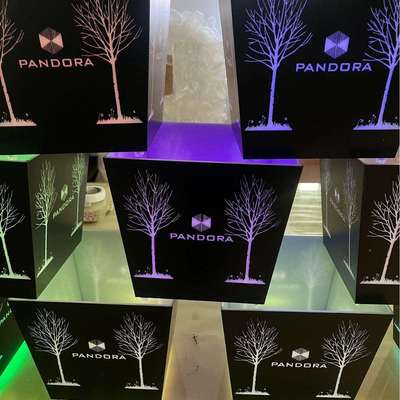 喷油24支冰桶V一体成K型发光冰桶酒吧T冰桶4L8L2L元宝SXM冰桶1船