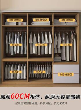 全实衣柜卧PZX室家用2木205新款爆款免拉手儿童柜子简现代约适老