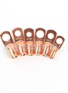 美规铜鼻10口0pccs盒装接线鼻子s系列子窥铜环形接线端QOT子热缩