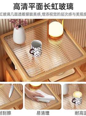 实木床头柜桌简约83554现代小型家儿用卧室边几新创意2025款床边