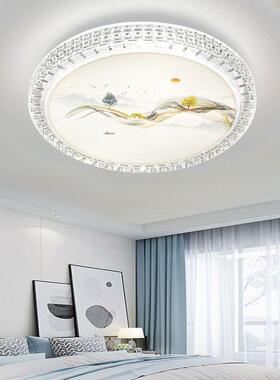 圆厂家直供形阳吸顶灯L山ED卧室灯水灯晶客厅书房灯台灯5D水画灯