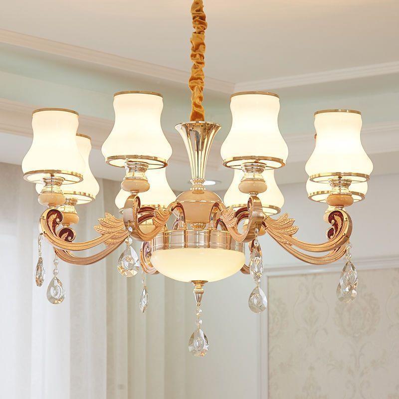 欧式客厅吊灯高水档大气大厅灯饰33202新款餐厅晶吊简约5卧室顶灯