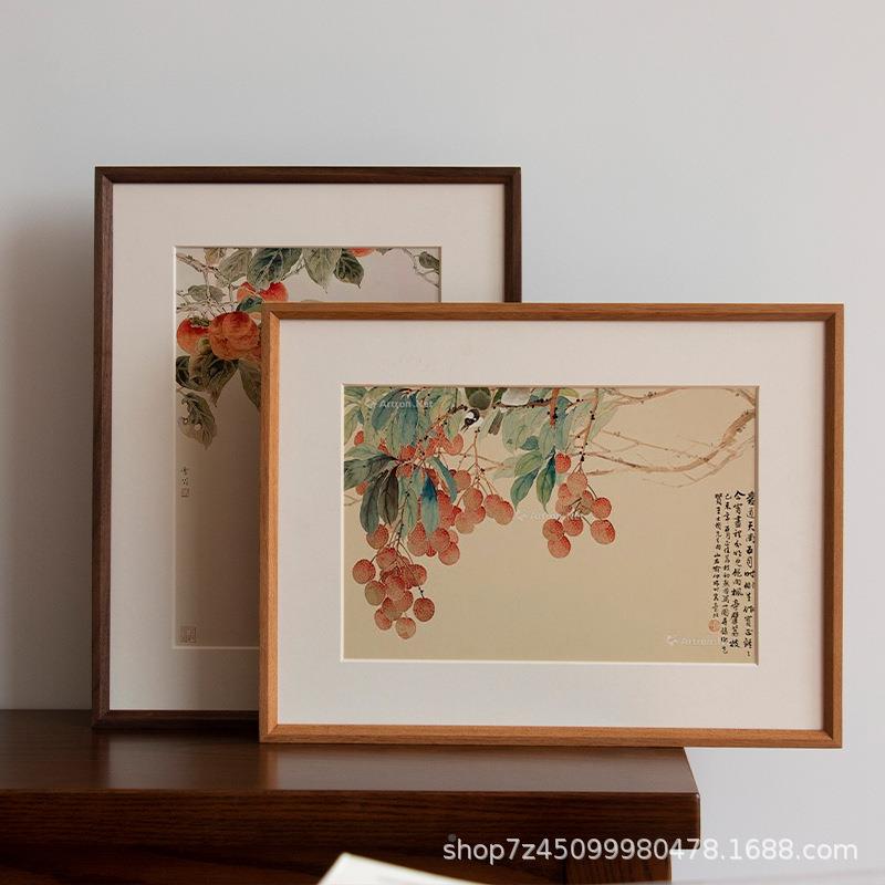 实角木直画框打印照画片挂墙裱大字相框20880寸任意尺寸书装法框图片