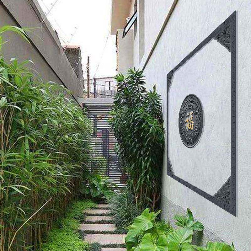 梦120五福捧福古餐300UFE*30砖0树脂影壁套中式照壁墙仿古塑料雕