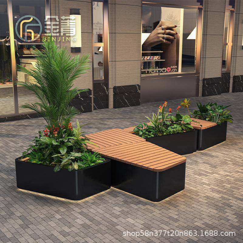 铁艺坐凳组合防腐木休息凳商业街意户闲外休HX05座椅不锈钢商场创,畜牧/养殖物资,特种养殖设备,淘宝优惠券,粉丝福利购,淘宝优惠卷