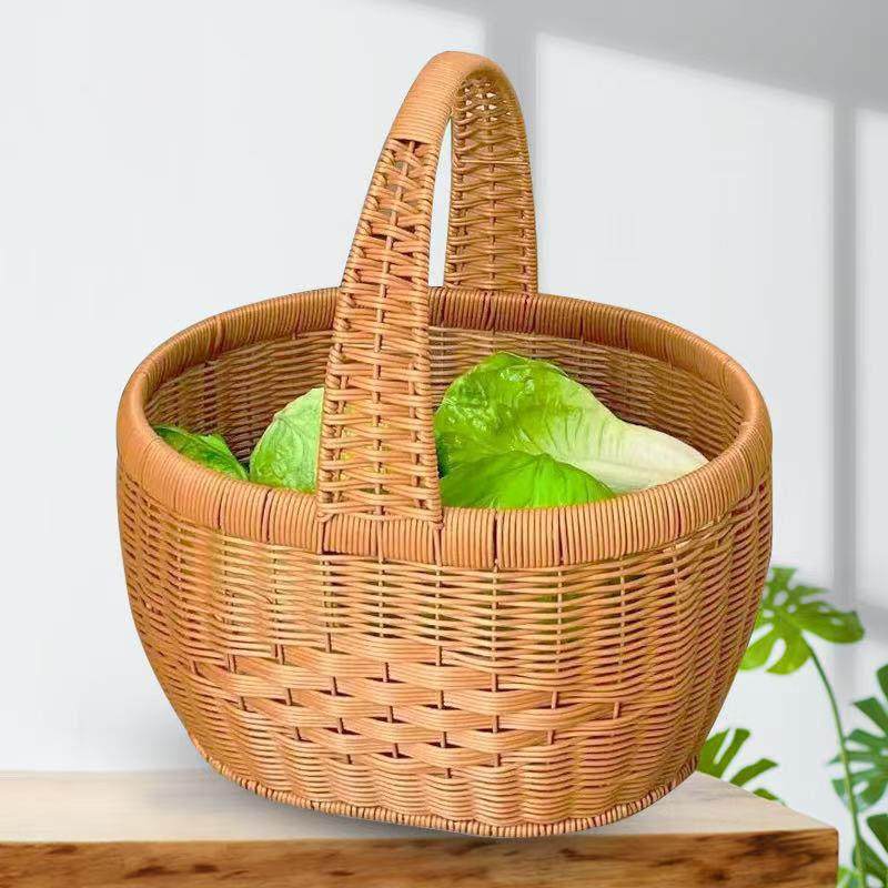 SFGdnd新款纯手工仿藤编织篮水果篮物提篮鸡购蛋手提菜篮子收采纳,鲜花速递/花卉仿真/绿植园艺,其它园艺用品,淘宝优惠券,粉丝福利购,淘宝优惠卷