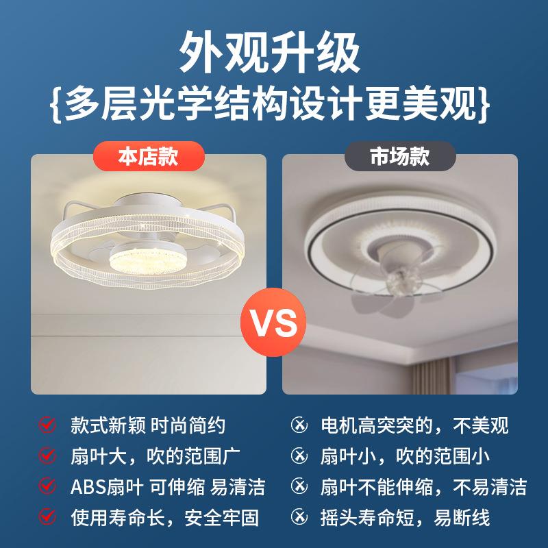 隐形吊灯新款卧两室吊灯餐扇厅一吸顶用电风扇灯扇厨房电灯体7018