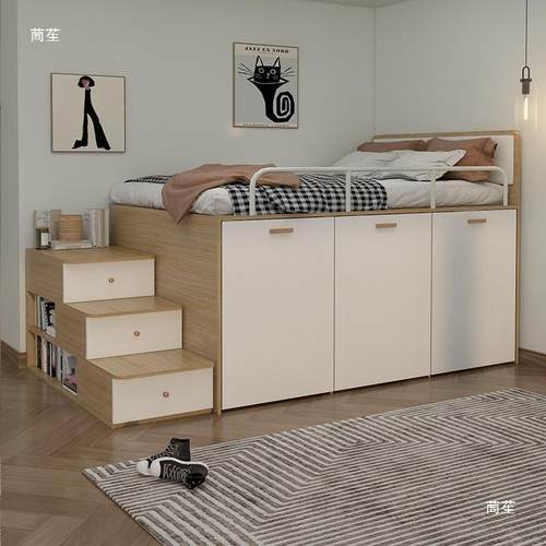 小户型儿半高床榻组合榻米床衣柜一体省空tj#u+$*&间多功抽能楼童