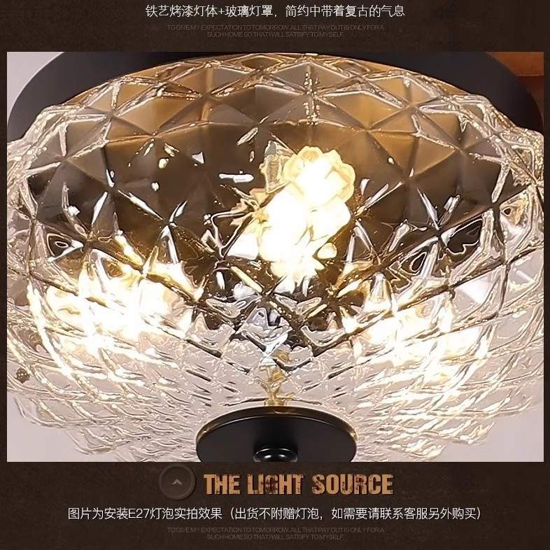 电风扇实木中古风扇灯2025新款餐厅静音吊扇灯美式家用客厅卧室灯