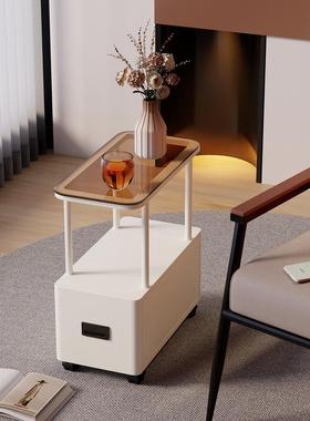 极夹窄沙动发侧边几小茶几缝收纳柜子F98TTJM9可移迷你桌床头置物