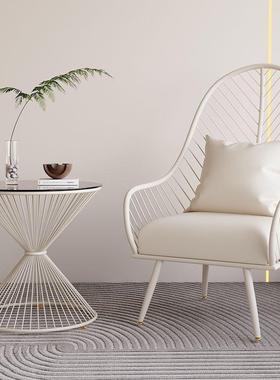 奶一油风15561户外件阳台休闲桌椅沙发简约单人茶椅几桌庭院三套