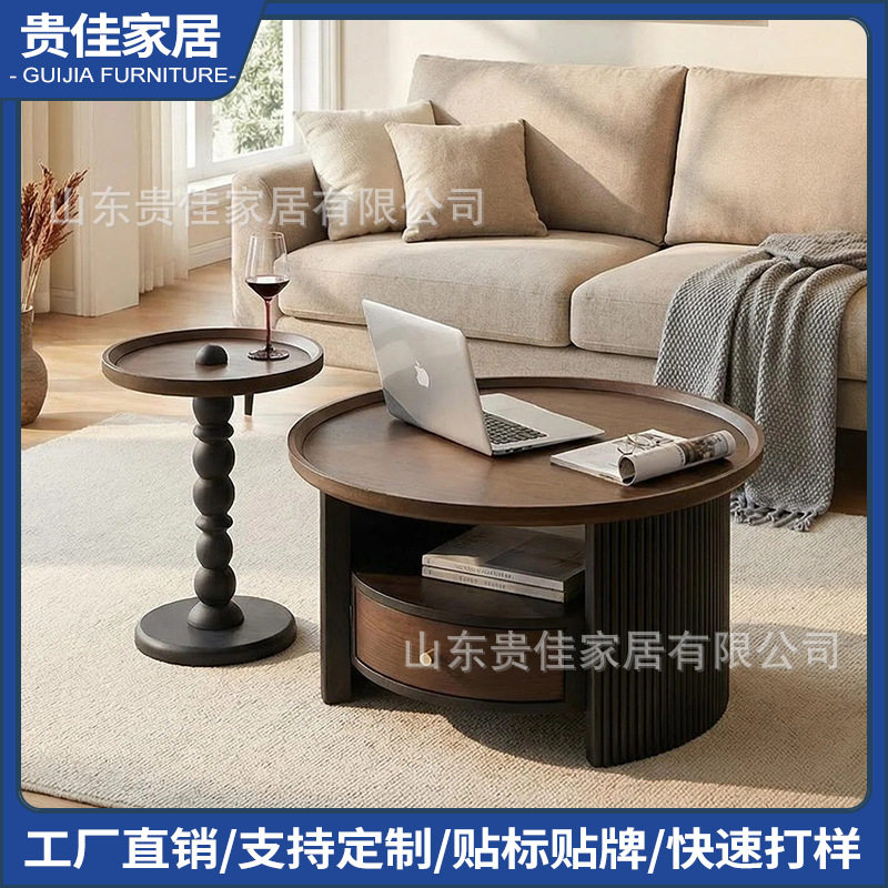 实木复古茶几家用客厅接待桌茶桌会议桌办公桌茶台储物柜古典中式