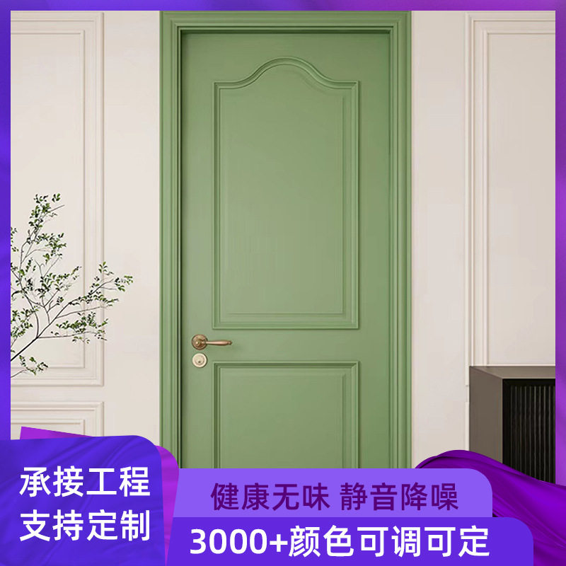 新款橡木碳晶门防潮防水零度半透室内房间套装木门酒店实木门
