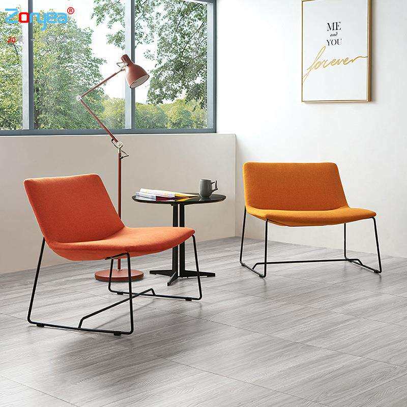 北欧单人沙发椅阳台休闲椅现代简约卧室客厅设计师躺椅售楼接待椅