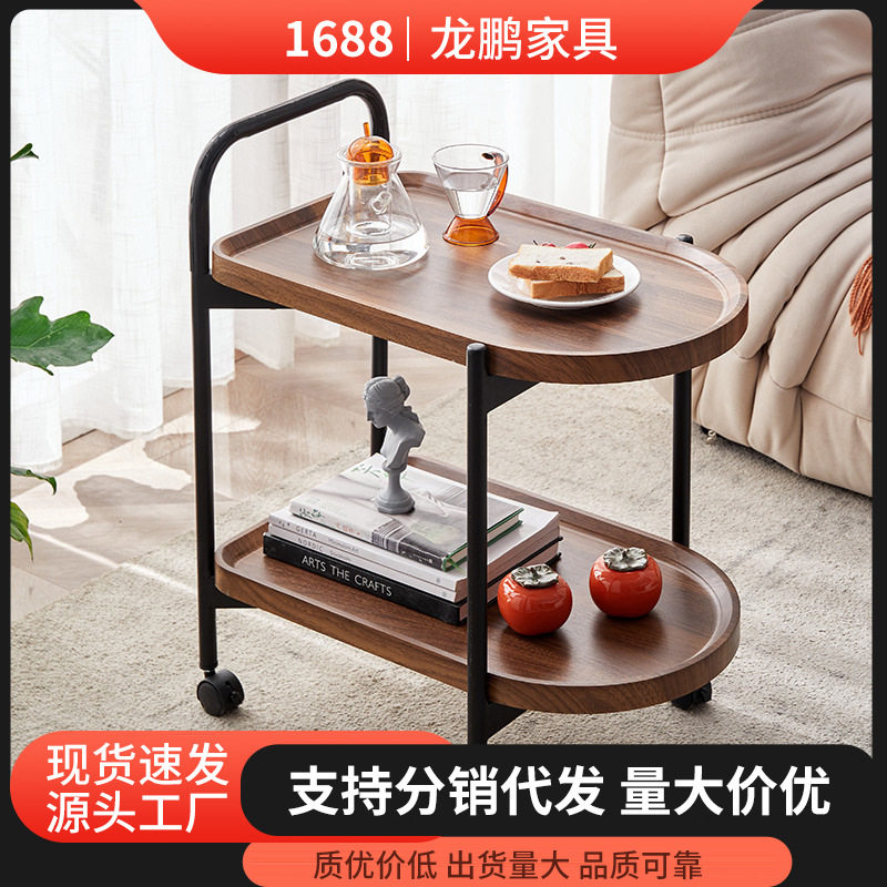 床头带轮小茶几家用卧室床头柜置物架简约可移动厨房小餐桌子直销