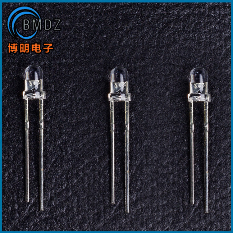 F5/5mm草帽无边长脚 高亮白发白光 6000-7000K直插LED发光二极管