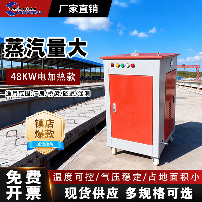 桥梁施工蒸汽养护机混凝土水泥电加热锅炉全自动桥梁蒸气养护系统