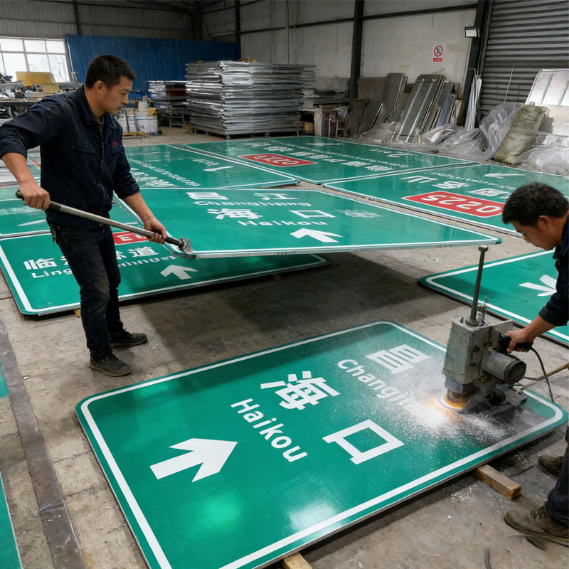 定制高速公路绿色公路路牌导航标识标示牌夜间反光提示牌生产厂家