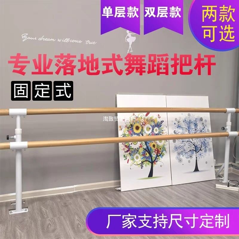 杆可杆舞蹈把杆教室固定式落地舞蹈儿童舞蹈成人把杆专业升降练功