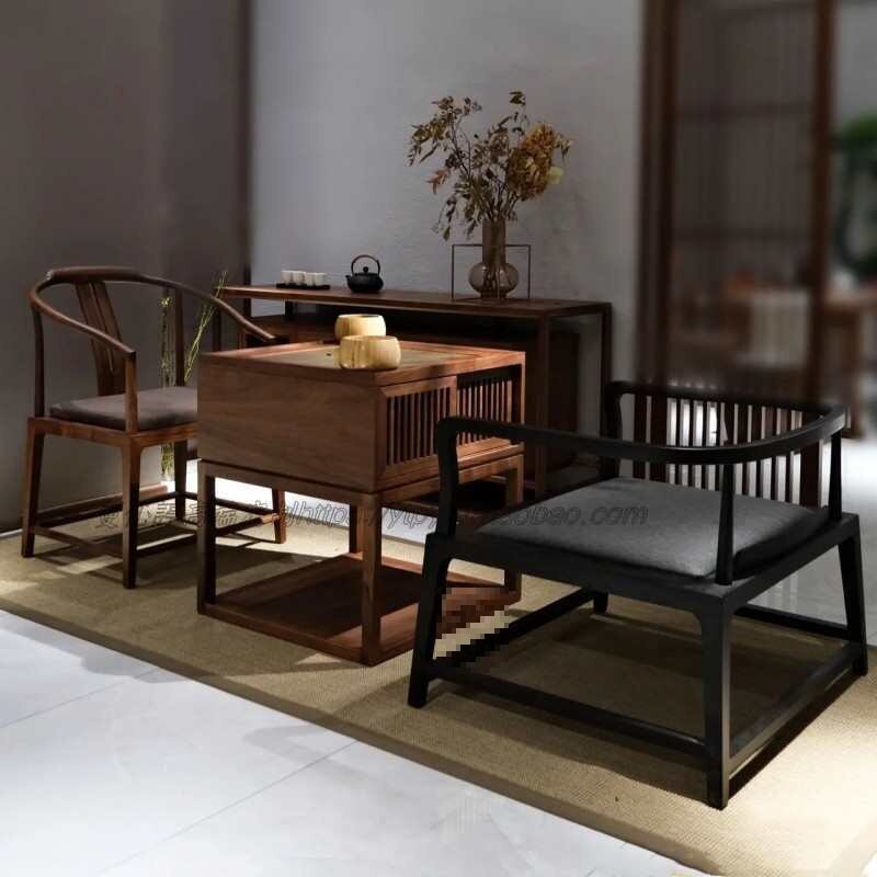 新中式白蜡木实木围棋桌棋牌象棋桌用创意民宿休闲棋盘桌椅组合