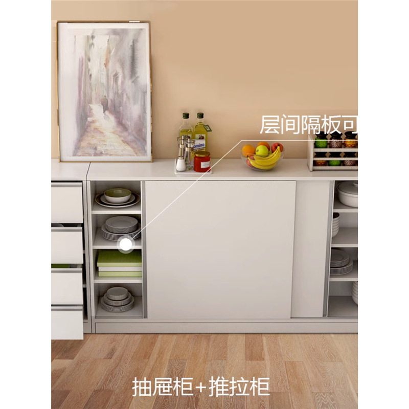 现代简约移门推拉餐边柜
