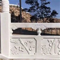 石雕护栏学校景区园林护栏别墅公园石材围栏汉白玉大理石雕刻栏杆