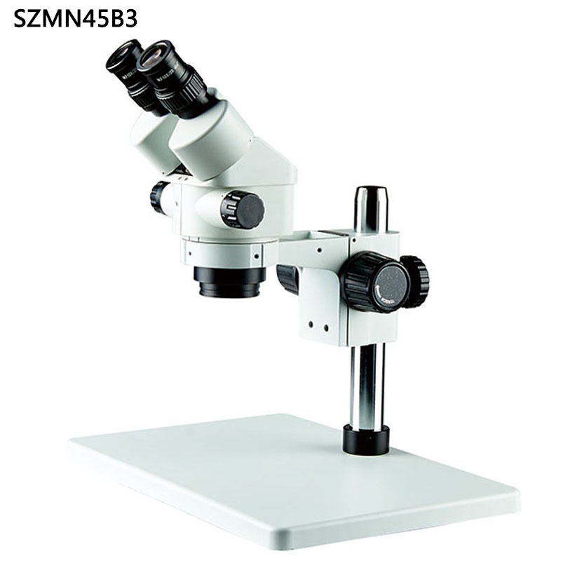 SZMN45B3新款体视显微镜目镜10X物镜0.7-4.5X连续变倍大底板底座
