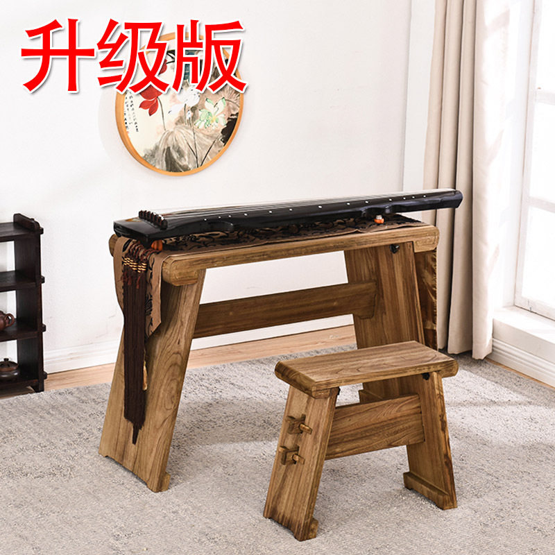 烧桐木仿古共鸣琴桌凳