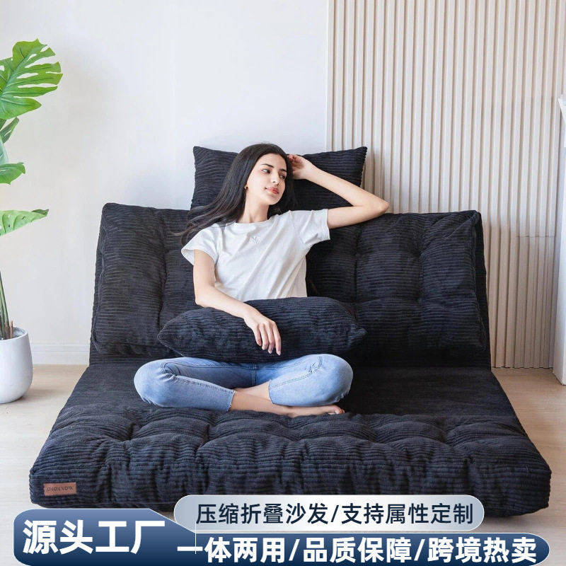 跨境三折床垫高密度海绵单双人床垫可折叠地板床垫便携式露营床垫
