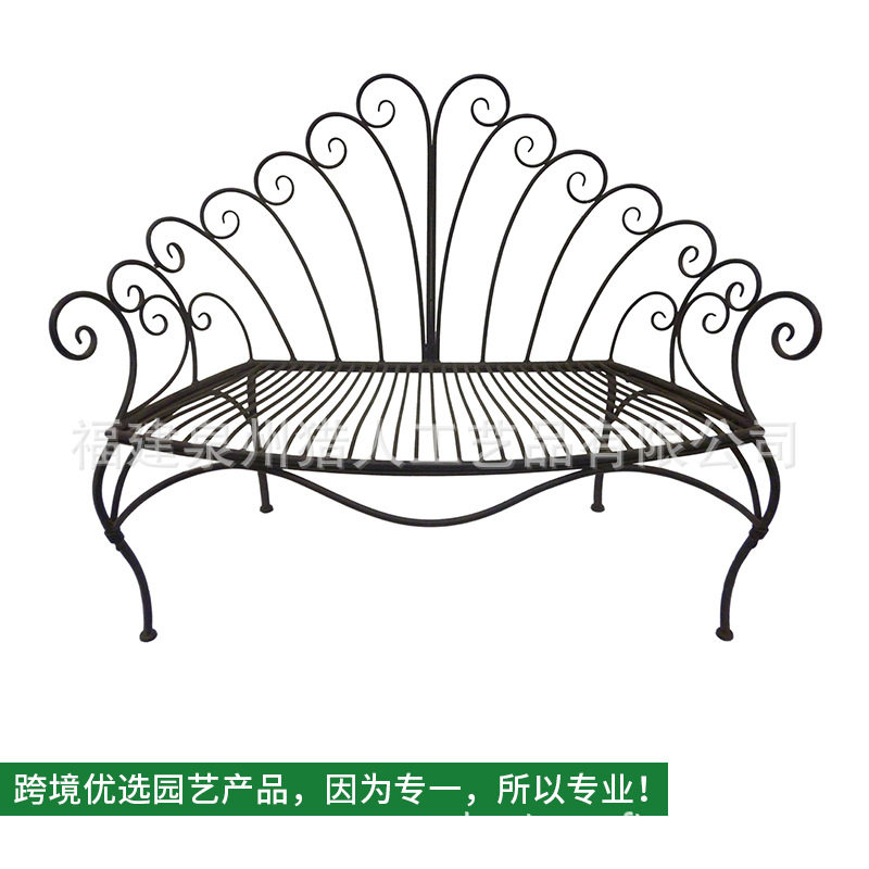 厂家直销欧式复古铁艺双人长椅