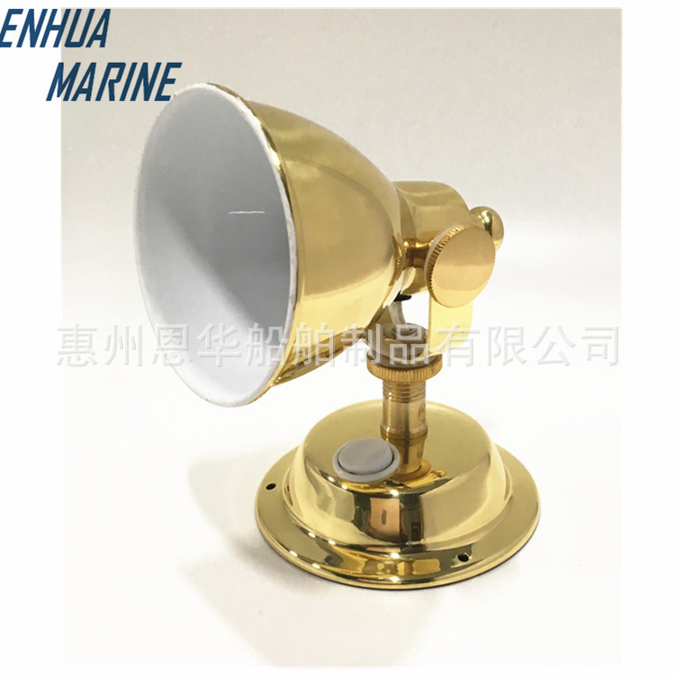 LED船灯房车室内灯游艇灯黄铜外壳阅读灯12VDC/3W壁挂式轻奢家用