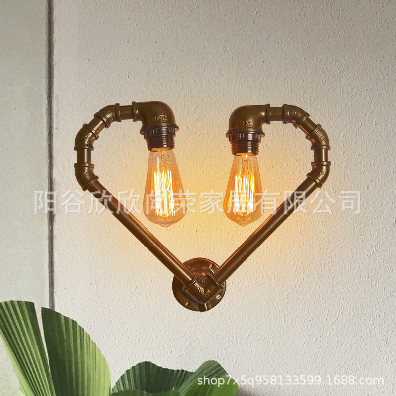 简约蒸汽朋克工业水管壁灯系列