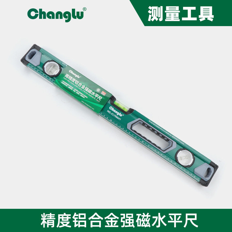 长鹿厂家批发水平尺铝合金加厚强磁水平尺多规格建筑装修水平尺
