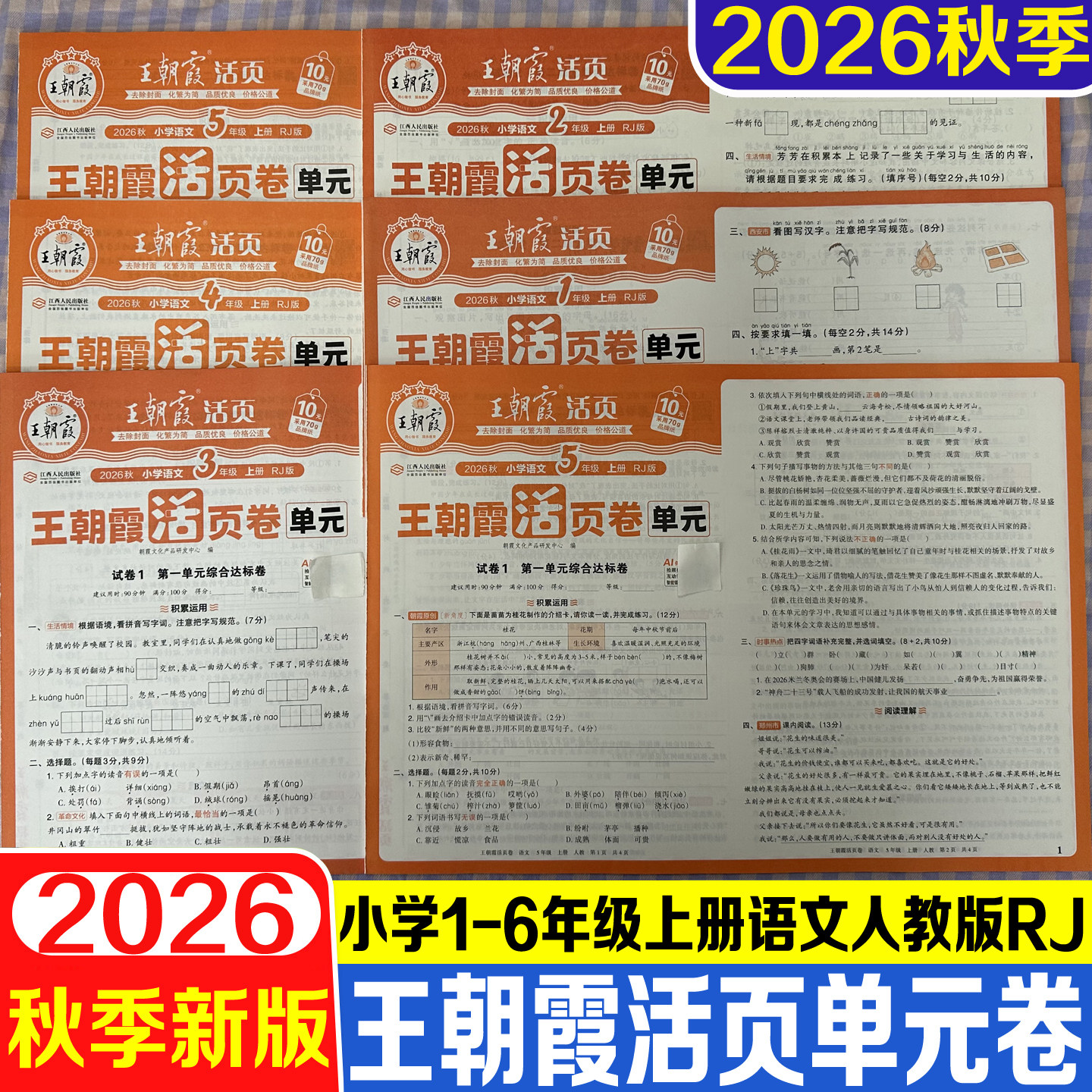 王朝霞单元活页卷小学语文人教版图片