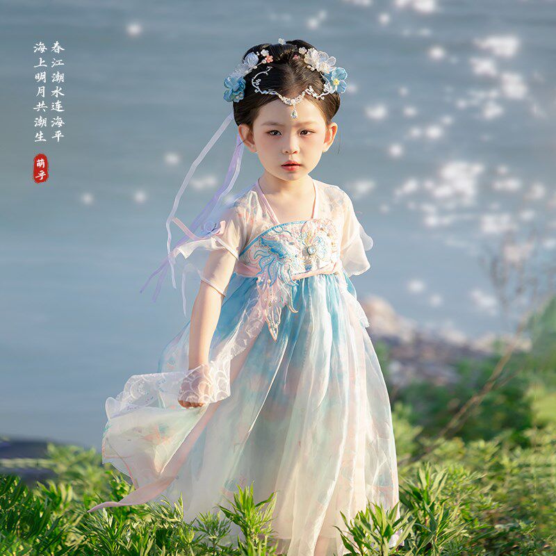 女童汉服c夏季2025新款儿童高级仙气公主连衣裙女孩高定生日礼服
