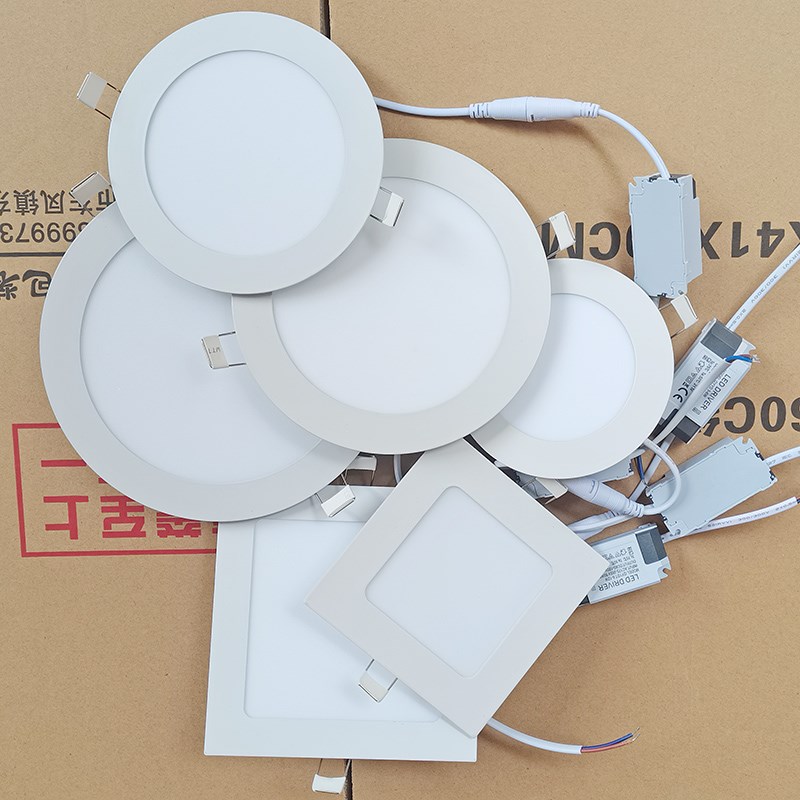 吊顶圆孔洞灯大厅展厅办公室led照明吸K顶弹簧老式带卡扣天花筒灯