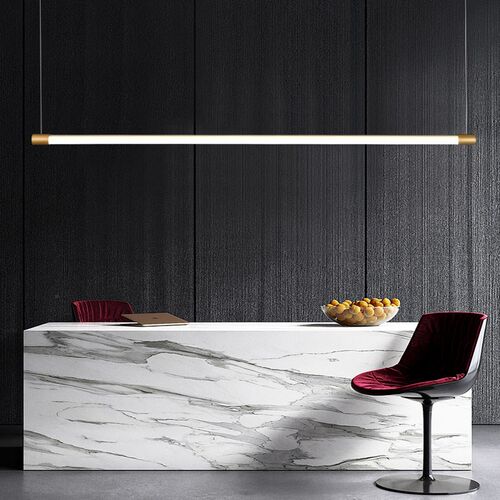 led吊线灯管餐厅吧台创t意圆形拼接光管办公室定制超亮办公吊灯