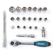 牧田B 65589用多功能棘轮套筒扳手双向万能汽修快速修车维修23件