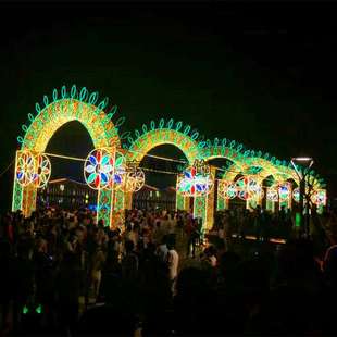 古镇灯展LED户外跨街公路拱门造型灯节日亮化工程灯具源头厂家