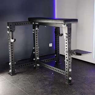 健身房力量举赛架卧推架训练器俯身划船拉背海豹拉背起重换片架