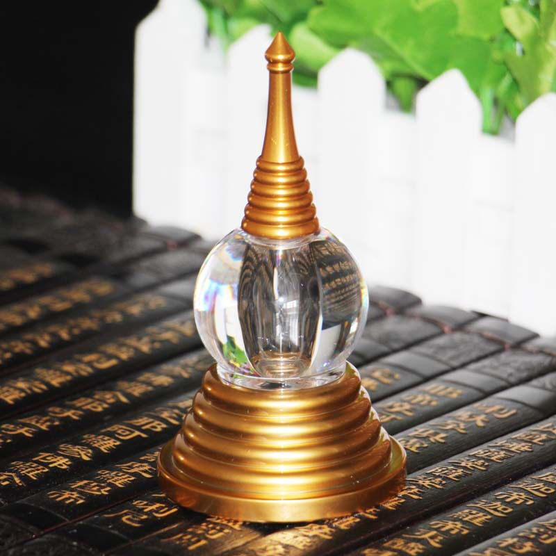 厂家批发合金底座舍利塔水晶塔供塔佛塔密宗法事用品亚克力塔图片