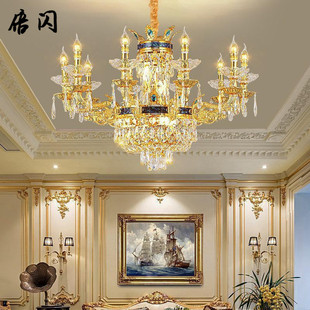 欧式吊灯高档大气法式蜡烛灯家用客厅灯餐厅卧室酒店别墅大厅灯具