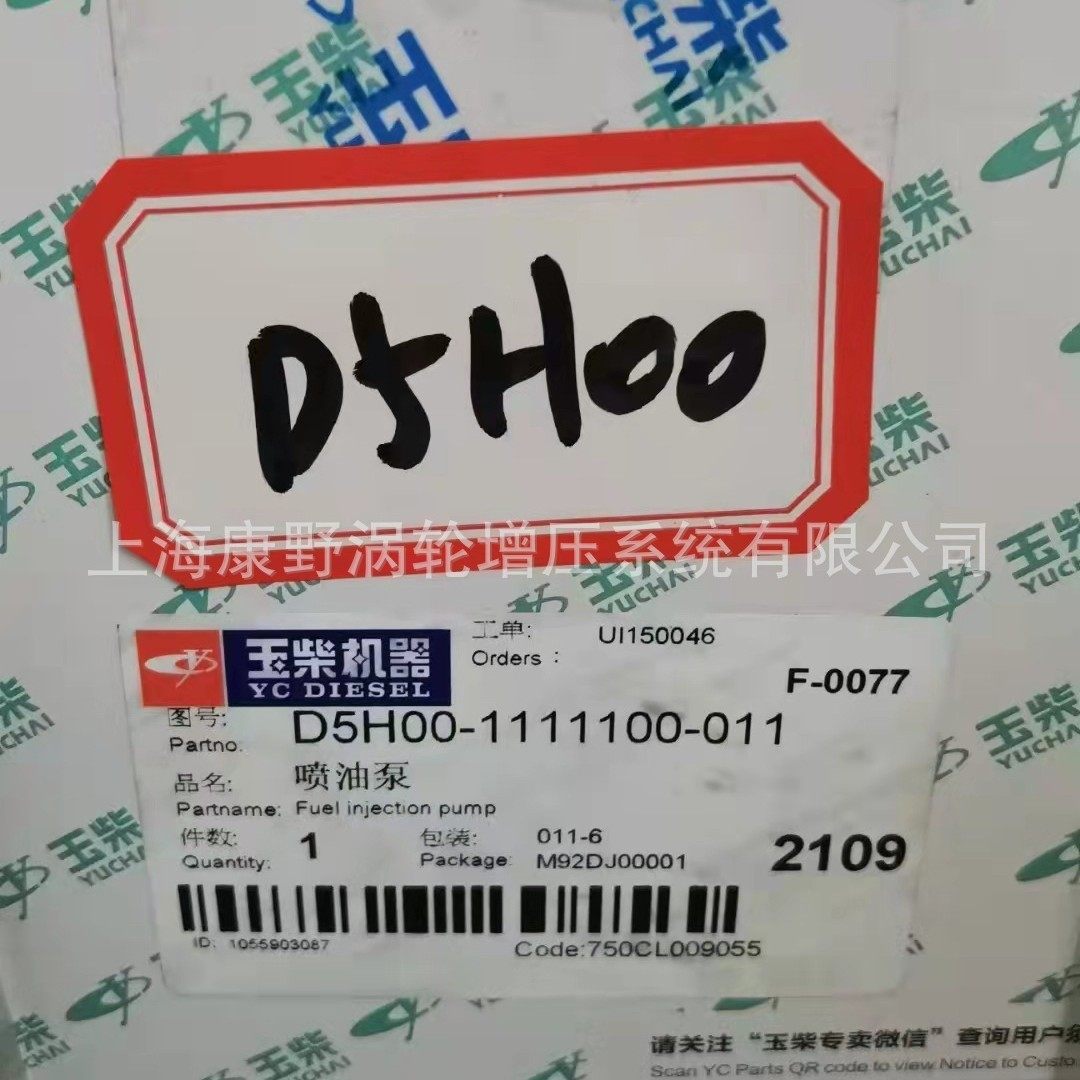 喷油泵D5H00-1111100-011 28598032和1YSG00-1111100-493 NCR121P