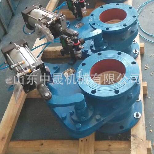 中晟现货摆动式陶瓷出料阀 D373TC耐磨陶瓷阀门 陶瓷耐磨法兰蝶阀
