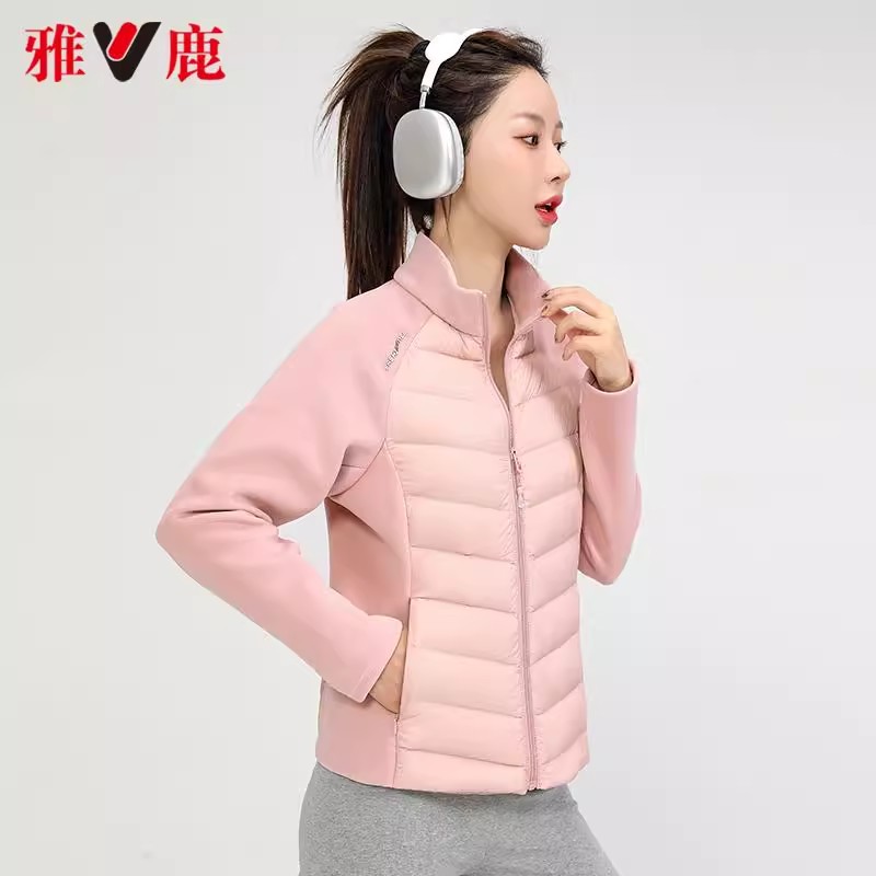 保暖小个子内搭拼接时尚羽绒服