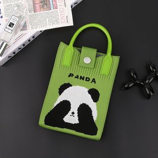 针织手提斜挎编织手机包迷你小巧便携出街通勤零钱小方包小众韩版