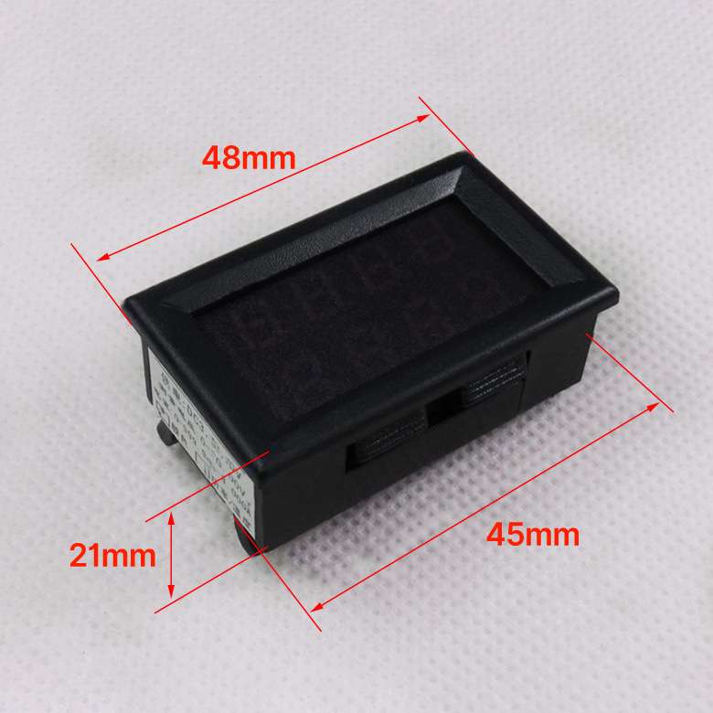 【 】4位双显示数字电压表电流表0-33V/0-1A-3A 红色+蓝、绿色