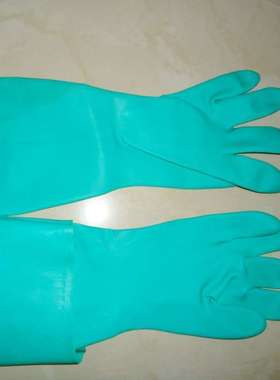 加长加厚诺斯NORTHLA258绿色无衬丁腈防化手套 耐酸碱/耐油 耐磨