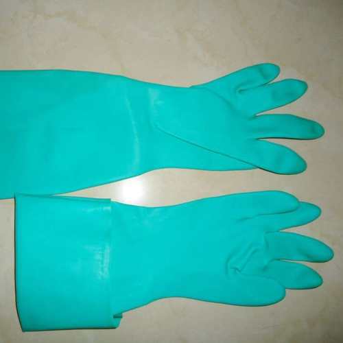 加长加厚诺斯NORTHLA258绿色无衬丁腈防化手套 耐酸碱/耐油 耐磨